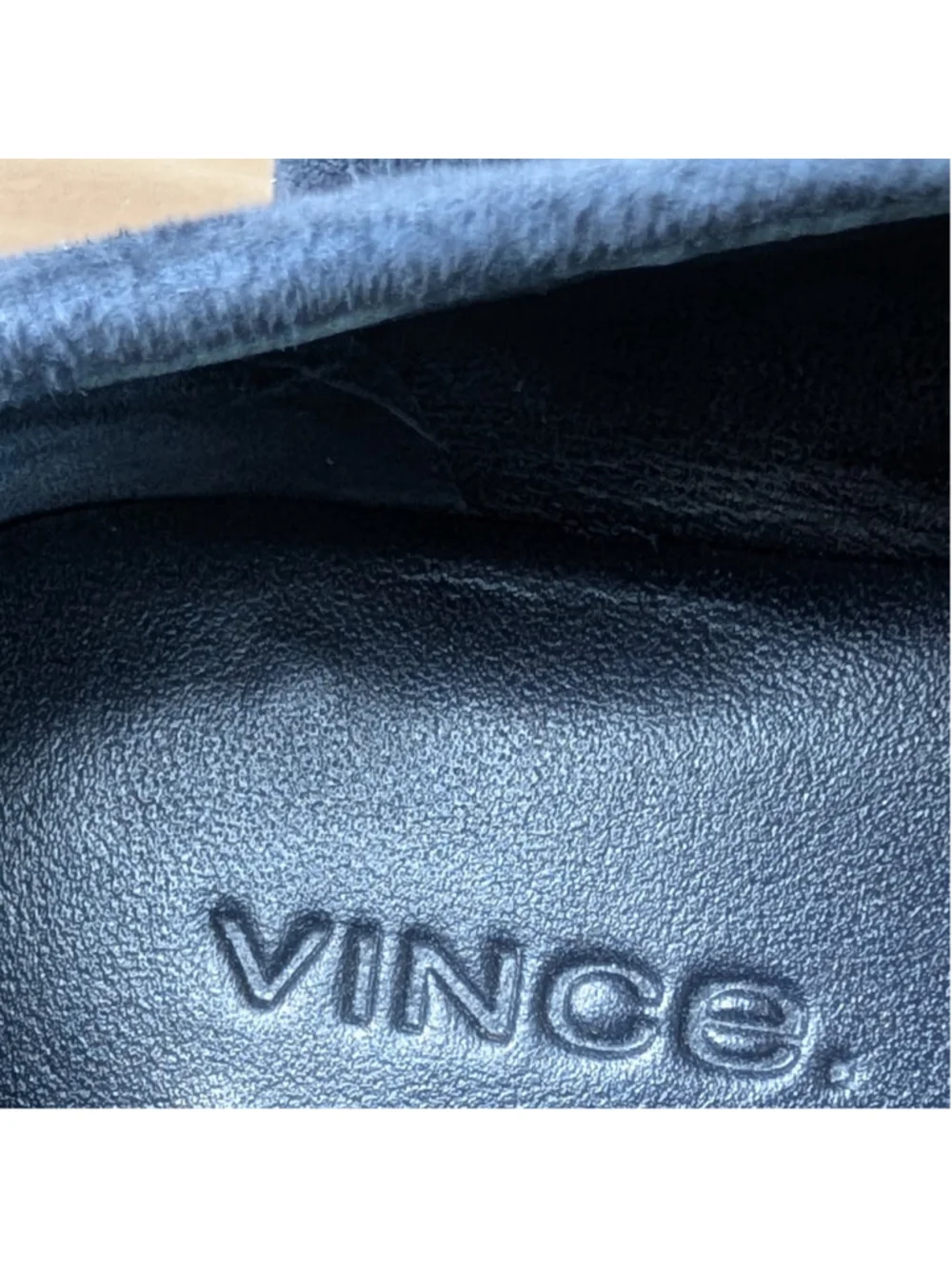 Vince Navy Blue Suede Smoking Loafers Womens 6.5 Minimalist Leather Sole Flats